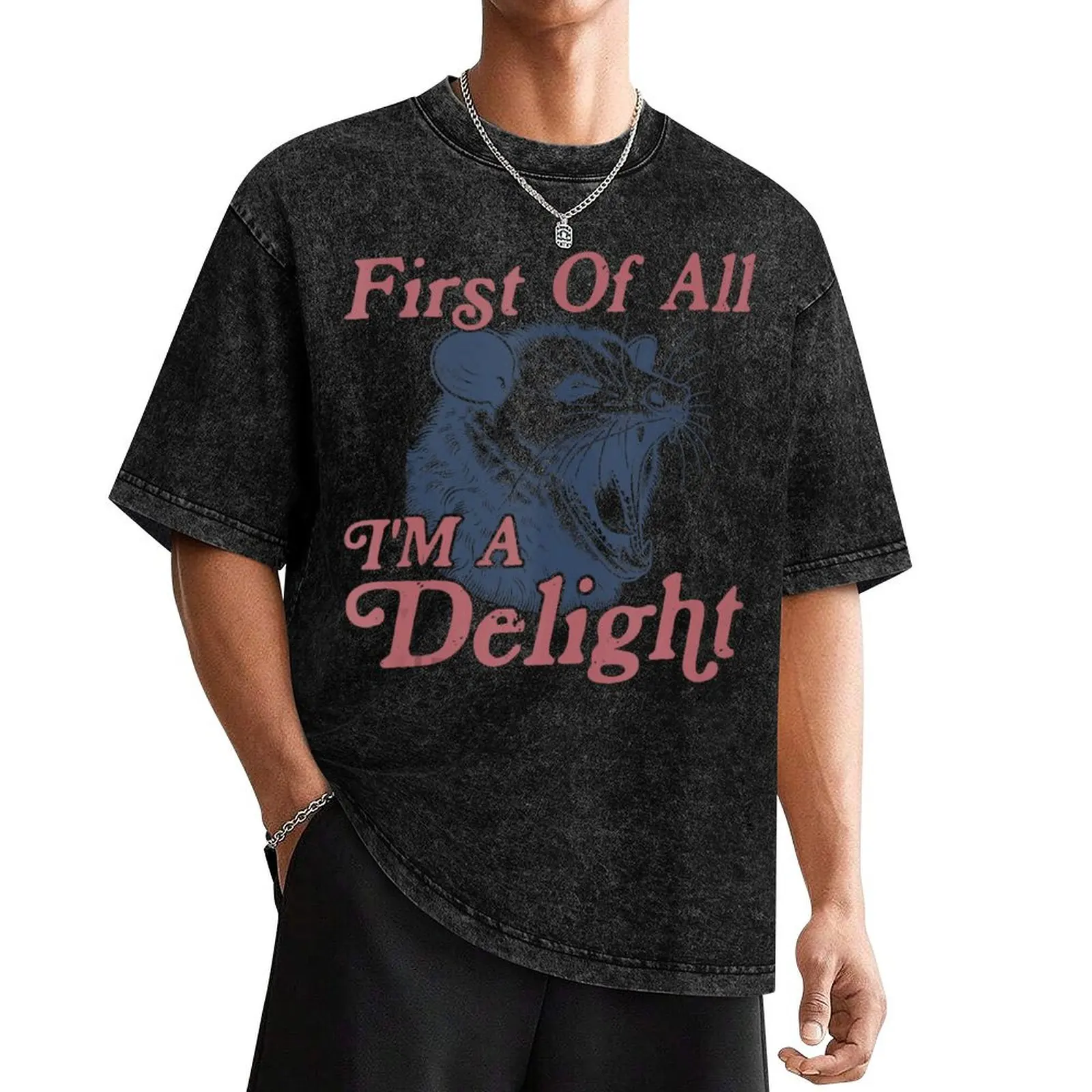 First Of All I'm A Delight Funny Angry Opossum Possum T-Shirt cheap stuff heavyweights T-shirts oversize clothes clothes for men
First Of All I'm A Delight Funny Angry Opossum Possum T-Shirt cheap stuff heavyweights T-shirts oversize clothes clothes for men