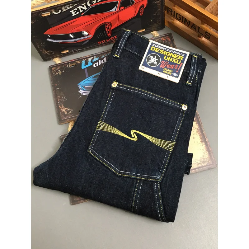 Сверхмощные мужские джинсы оригинального цвета, осенний новый стиль, свободные прямые трубки, уличный тренд, прочные неэластичные синие брюки в стиле ретро
Сверхмощные мужские джинсы оригинального цвета, осенний новый стиль, свободные прямые трубки, уличный тренд, прочные неэластичные синие брюки в стиле ретро