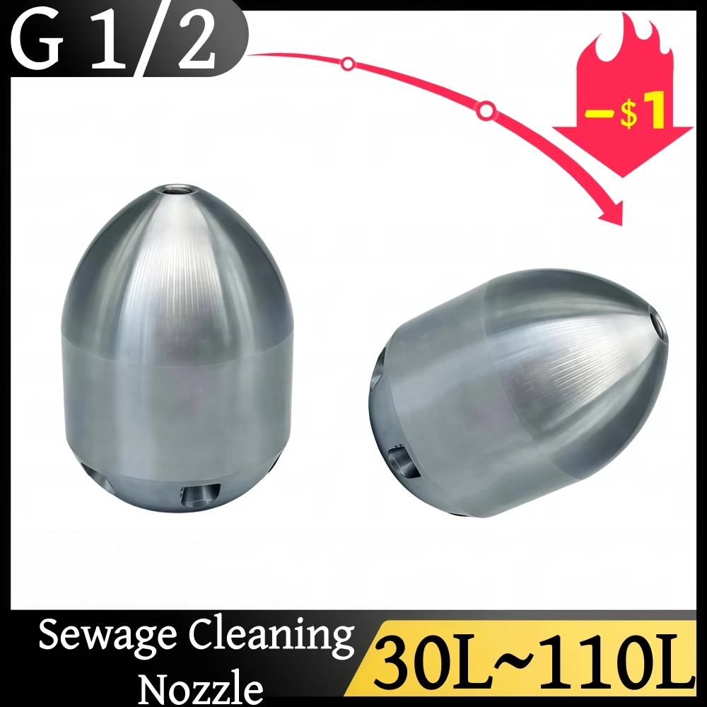 1/2 Inch 30L-110L/min Pressure Cleaning Machine Nozzle Sewer Drainage Cleaning Nozzle Stainless Steel Nozzle Front 1 Rear 6 Hole
1/2 Inch 30L-110L/min Pressure Cleaning Machine Nozzle Sewer Drainage Cleaning Nozzle Stainless Steel Nozzle Front 1 Rear 6 Hole
