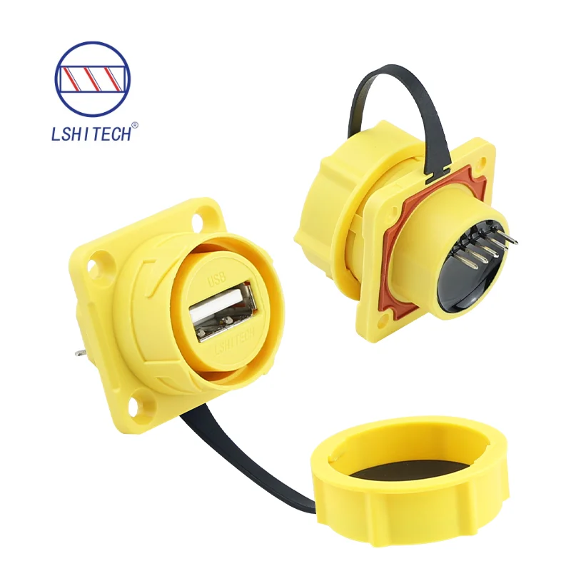 Lshitech M21 Circular USB 2.0 IP67 Waterproof Connector Square Flange Soldering Female Socket 2mm for Electronics Component
Lshitech M21 Circular USB 2.0 IP67 Waterproof Connector Square Flange Soldering Female Socket 2mm for Electronics Component