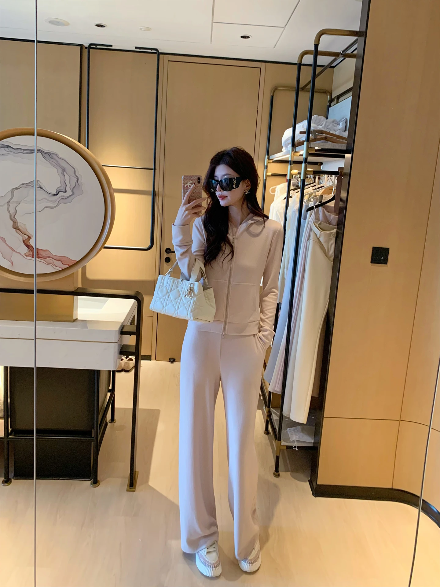 Kun Total Pink Knitted Set Women's Spring Hoodie Straight Leg Pants Two Piece Set New Sle Casual Wear High Waist Long Sve
Kun Total Pink Knitted Set Women's Spring Hoodie Straight Leg Pants Two Piece Set New Sle Casual Wear High Waist Long Sve