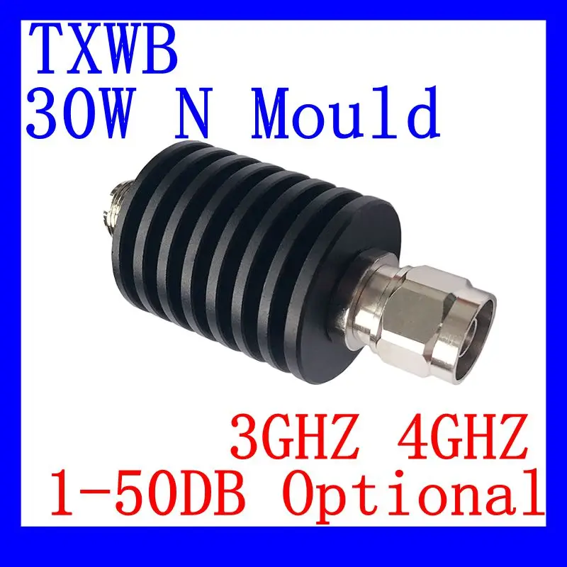 30W N Type Attenuator DC-3Ghz/4Ghz 1/2/3/5/6/10/15/20/30/40/50db N Male Plug to Female Jack RF coaxial Power Connector 50 Ohm
30W N Type Attenuator DC-3Ghz/4Ghz 1/2/3/5/6/10/15/20/30/40/50db N Male Plug to Female Jack RF coaxial Power Connector 50 Ohm