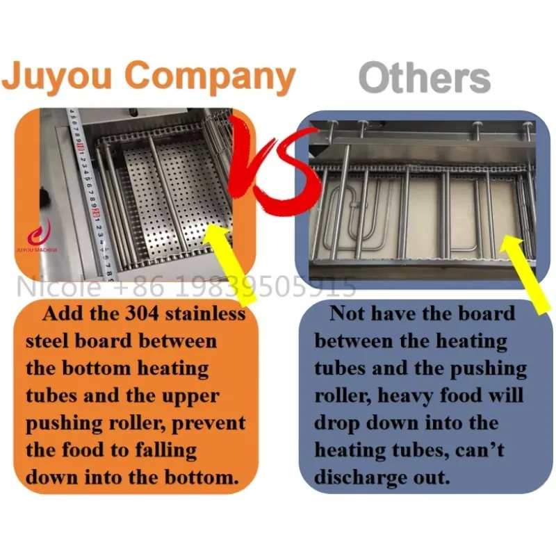 Automatic Continuous Snack Donut French Fries Frying Conveyor Belt Deep Fryer Machine