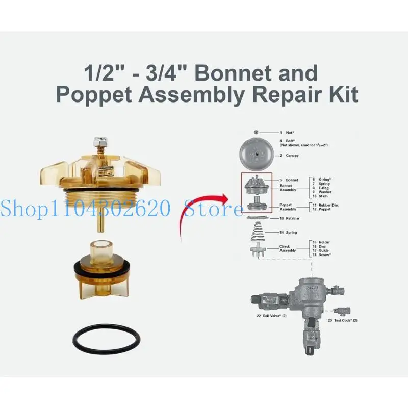 02de 3/4" Ремонт комплект для & Bonnet в профилаках Backflow & Vacuum Breakers
02de 3/4" Ремонт комплект для & Bonnet в профилаках Backflow & Vacuum Breakers