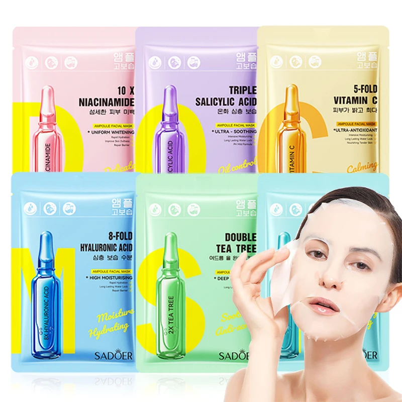 10pcs SADOER Nicotinamide Vitamin C Face Mask Anti Wrinkle Hyaluronic Acid Moisturizing Hydrating Beauty Facial Masks Skin Care
10pcs SADOER Nicotinamide Vitamin C Face Mask Anti Wrinkle Hyaluronic Acid Moisturizing Hydrating Beauty Facial Masks Skin Care