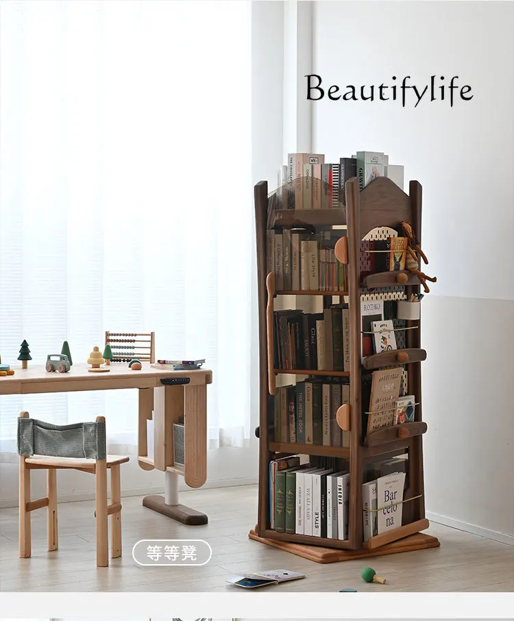 Rotating Bookcase 360 Degrees Solid Wood Bookshelf Large Capacity Living Room Picture Book Rack
Rotating Bookcase 360 Degrees Solid Wood Bookshelf Large Capacity Living Room Picture Book Rack