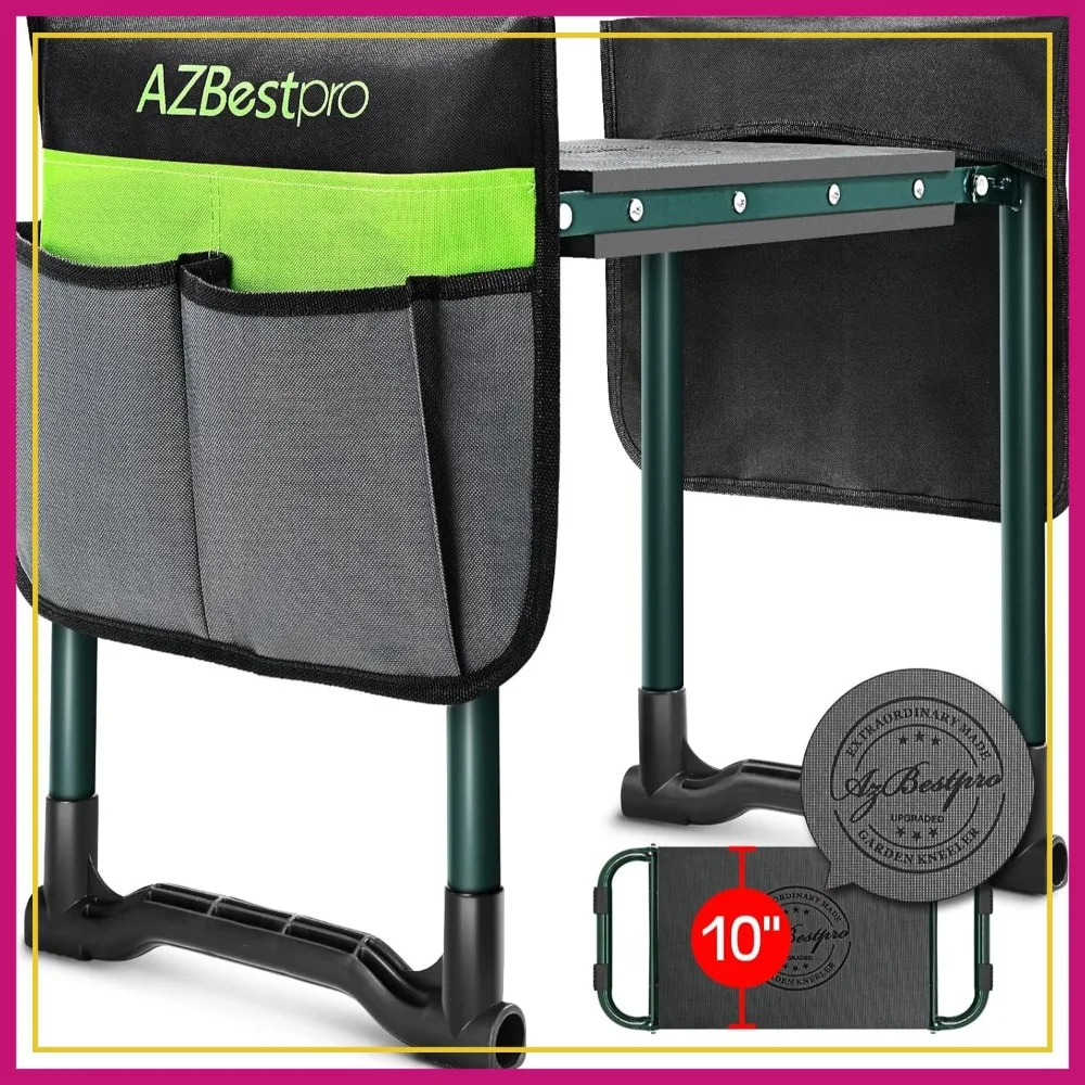 Heavy Duty Garden Kneeler and Seat, Upgraded Foldable Stool - Widened 10" Stable, Prevent Knee & Back Pain, 2 Large Tool Bags
Heavy Duty Garden Kneeler and Seat, Upgraded Foldable Stool - Widened 10" Stable, Prevent Knee & Back Pain, 2 Large Tool Bags