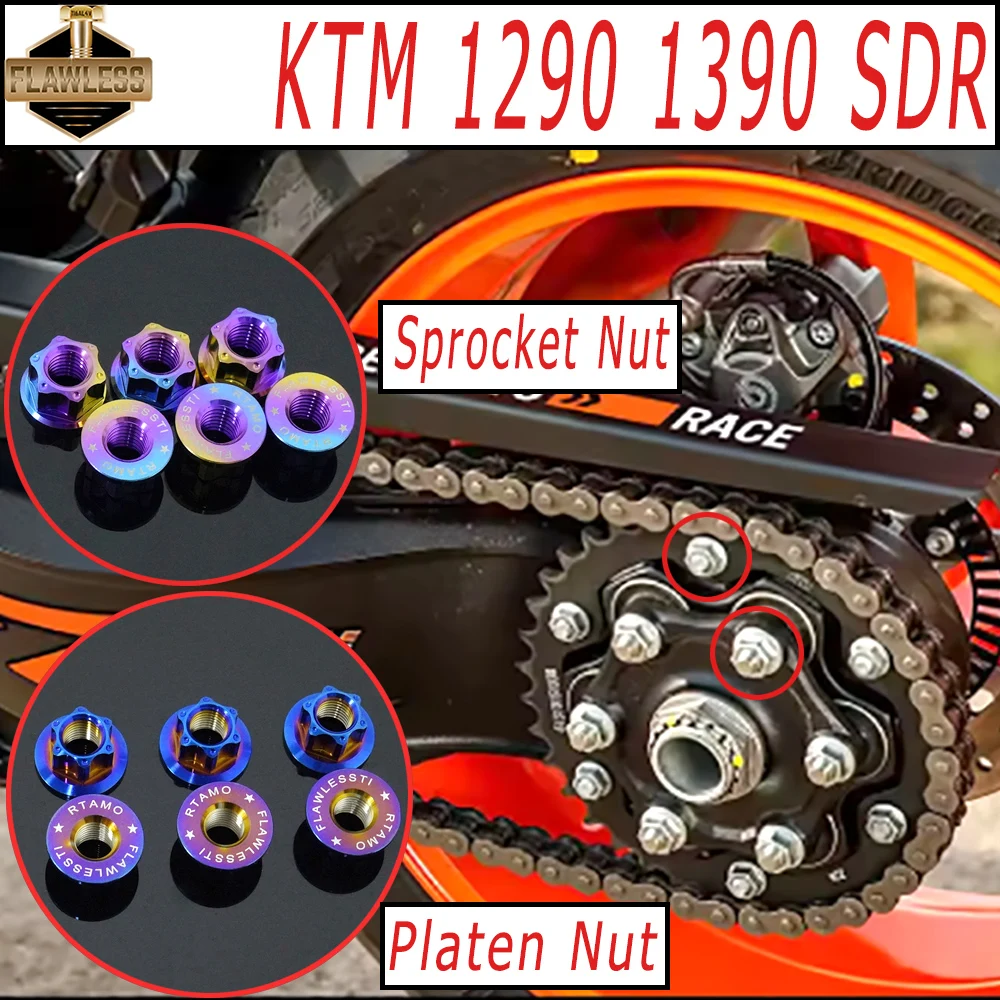 FLAWLESSTI M8 M10 Gr5 Titanium Sprocket Platen Nut For KTM 1290 1390 Super Duke R
FLAWLESSTI M8 M10 Gr5 Titanium Sprocket Platen Nut For KTM 1290 1390 Super Duke R