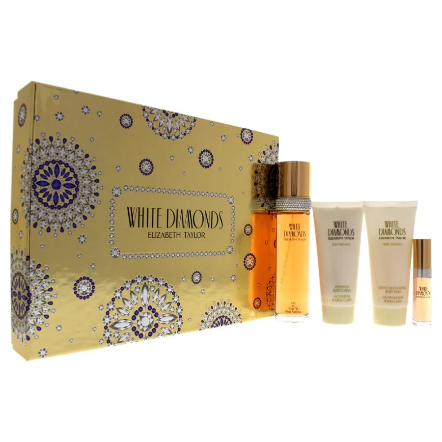 White Diamonds by Elizabeth Taylor for Women 4 Pc Gift Set 3.3oz EDT Spray 3.3oz Gentle Moisturizing Body Wash 3.3oz Perfumed B
White Diamonds by Elizabeth Taylor for Women 4 Pc Gift Set 3.3oz EDT Spray 3.3oz Gentle Moisturizing Body Wash 3.3oz Perfumed B