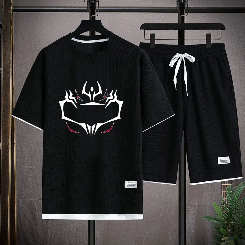 Men's Suits T-Shirt Shorts Letters 3D Printed Sportswear Oversized 2 Piece Set Casual Graphic Streetwear Hip Hop Suit for Summer
Men's Suits T-Shirt Shorts Letters 3D Printed Sportswear Oversized 2 Piece Set Casual Graphic Streetwear Hip Hop Suit for Summer