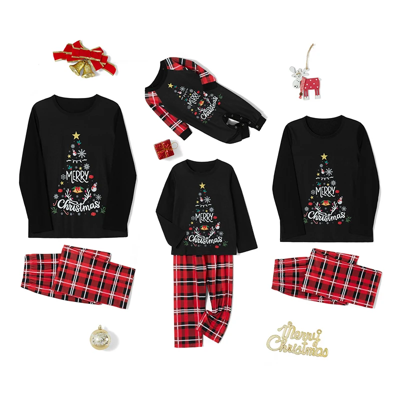 Christmas Matching Family Pajamas Set Cozy Long Sleeve Top with Reindeer Print and Plaid Bottoms for Xmas Lounging
Christmas Matching Family Pajamas Set Cozy Long Sleeve Top with Reindeer Print and Plaid Bottoms for Xmas Lounging