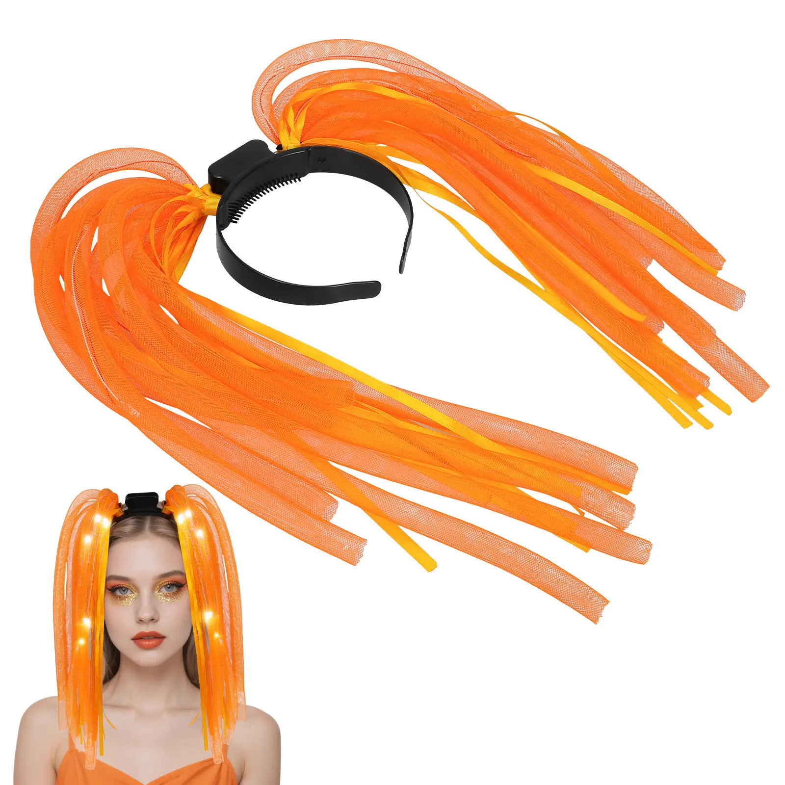 1Pcs Flash Braid LED Headband Tube Pigtail Orange Party Hair Extension Concert Festival Night Hair Band
1Pcs Flash Braid LED Headband Tube Pigtail Orange Party Hair Extension Concert Festival Night Hair Band