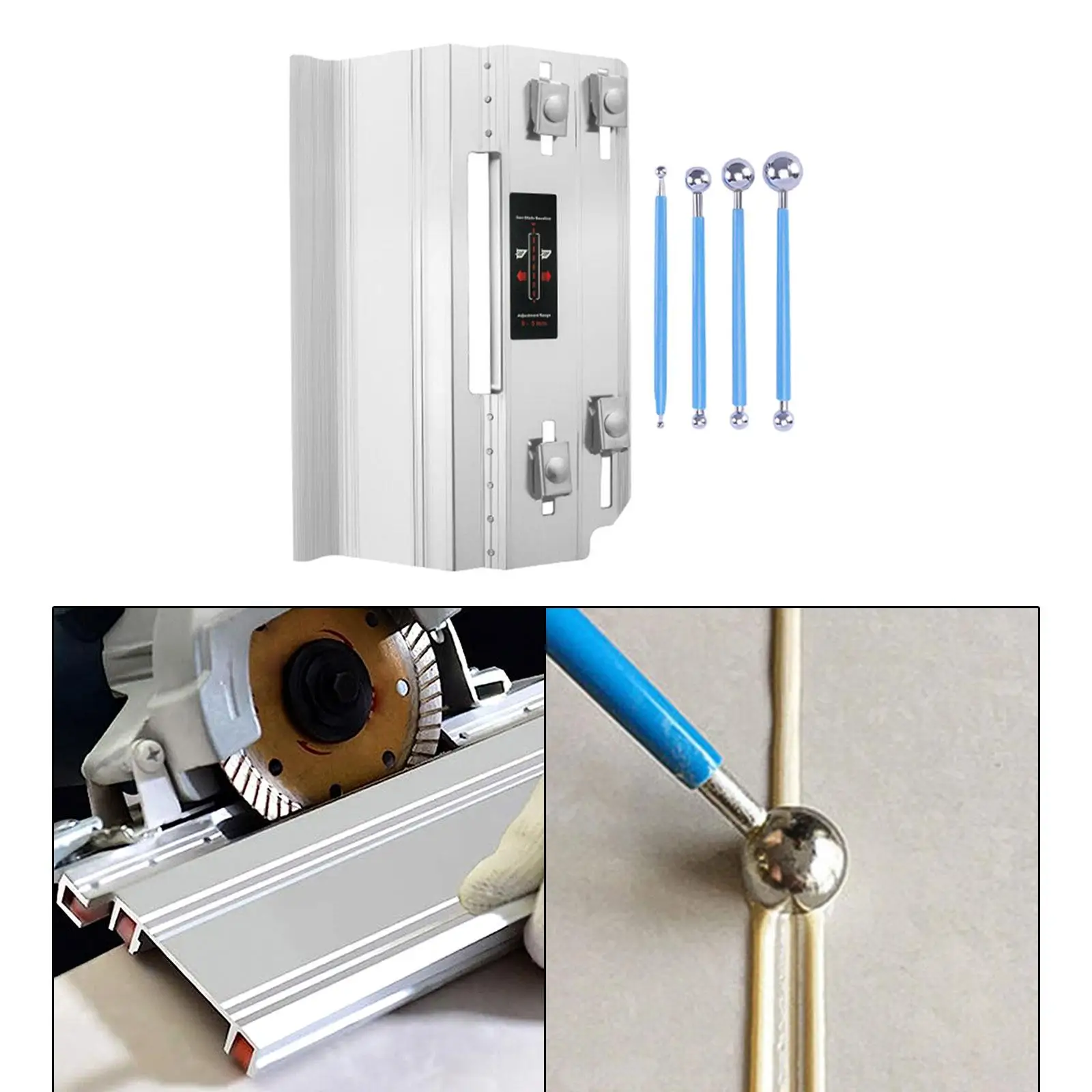 Aluminum Alloy Chamfer Tile Cutter with 4 Seam Balls, Tile Chamfering Machine, Accessories
Aluminum Alloy Chamfer Tile Cutter with 4 Seam Balls, Tile Chamfering Machine, Accessories