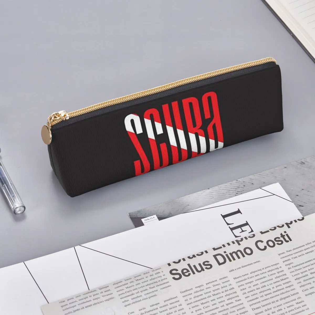 Scuba Dive Flag Bubble Diving Diver Pencil Cases Pencil Pouch Storage Stationery Supplies Pen Box Pencil Bag for Students
Scuba Dive Flag Bubble Diving Diver Pencil Cases Pencil Pouch Storage Stationery Supplies Pen Box Pencil Bag for Students