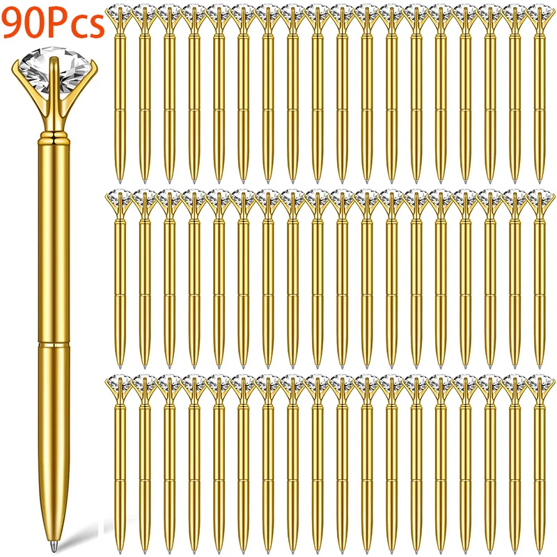 90Pcs Diamond Pen Diamond Tip Pen Multi Color Big Bling Metal Pens with Diamond Top for School Office
90Pcs Diamond Pen Diamond Tip Pen Multi Color Big Bling Metal Pens with Diamond Top for School Office