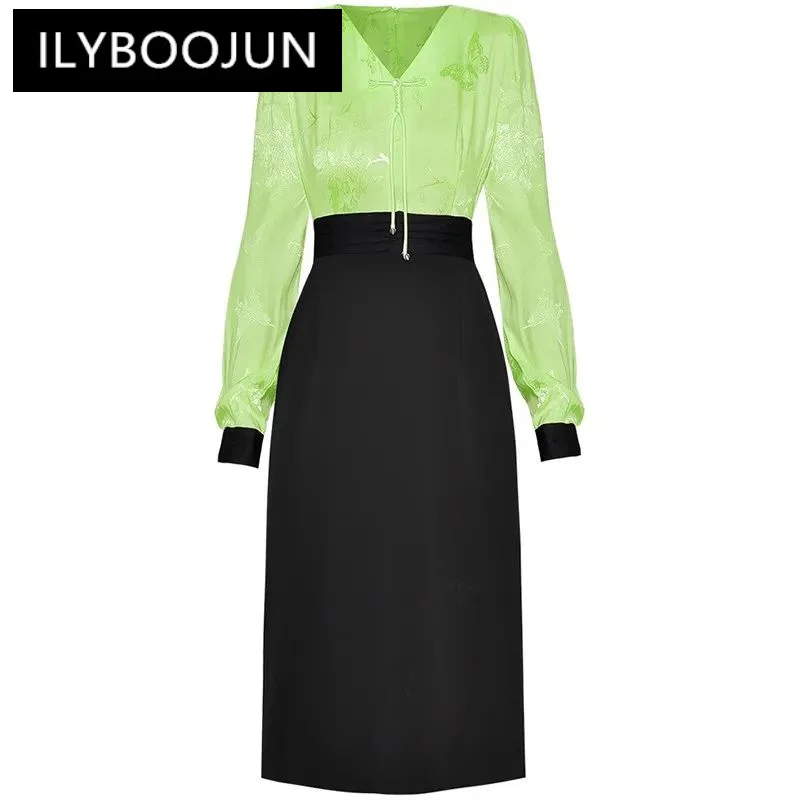 ILYBOOJUN Fashion Women's New V-Neck Long Sleeved Button Patchwork Printed Vintage Elegant Chinese Style Hip Wrap MIDI Dress
ILYBOOJUN Fashion Women's New V-Neck Long Sleeved Button Patchwork Printed Vintage Elegant Chinese Style Hip Wrap MIDI Dress