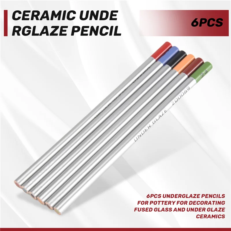 6Pcs Pencils Underglaze Pencils For Decorating Fused Glass And Under Glaze Ceramics
6Pcs Pencils Underglaze Pencils For Decorating Fused Glass And Under Glaze Ceramics