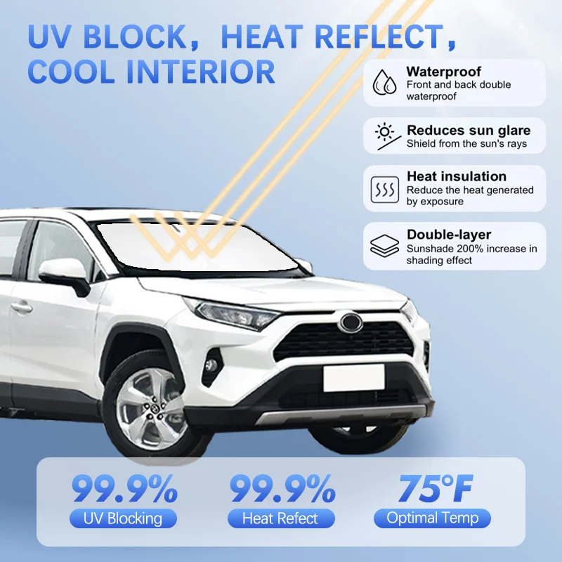 For Toyota RAV4 XA40 XA50 Car Windshield Sun Shade Sunshade Sun Visor Protector Blocks UV Rays Summer Car Accessories
For Toyota RAV4 XA40 XA50 Car Windshield Sun Shade Sunshade Sun Visor Protector Blocks UV Rays Summer Car Accessories