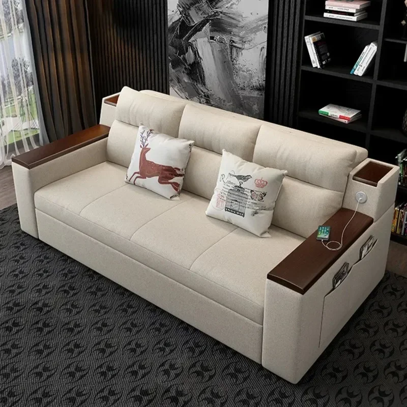 Multi functional living room wooden pillow sofa launches convertible fabric sofa bed, folding bed with storage space
Multi functional living room wooden pillow sofa launches convertible fabric sofa bed, folding bed with storage space