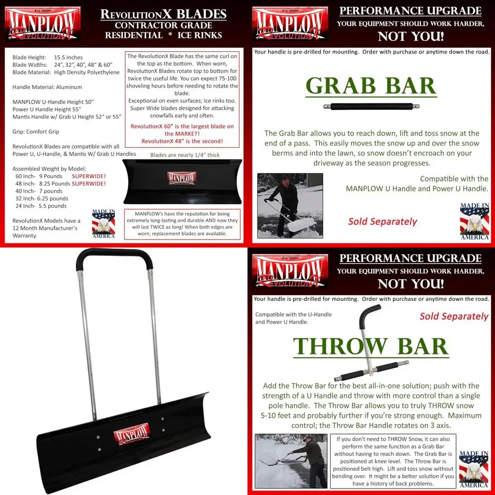 Снегоочиститель с U-образной ручкой 48 от RevolutionX — эффективное удаление снега
Снегоочиститель с U-образной ручкой 48 от RevolutionX — эффективное удаление снега