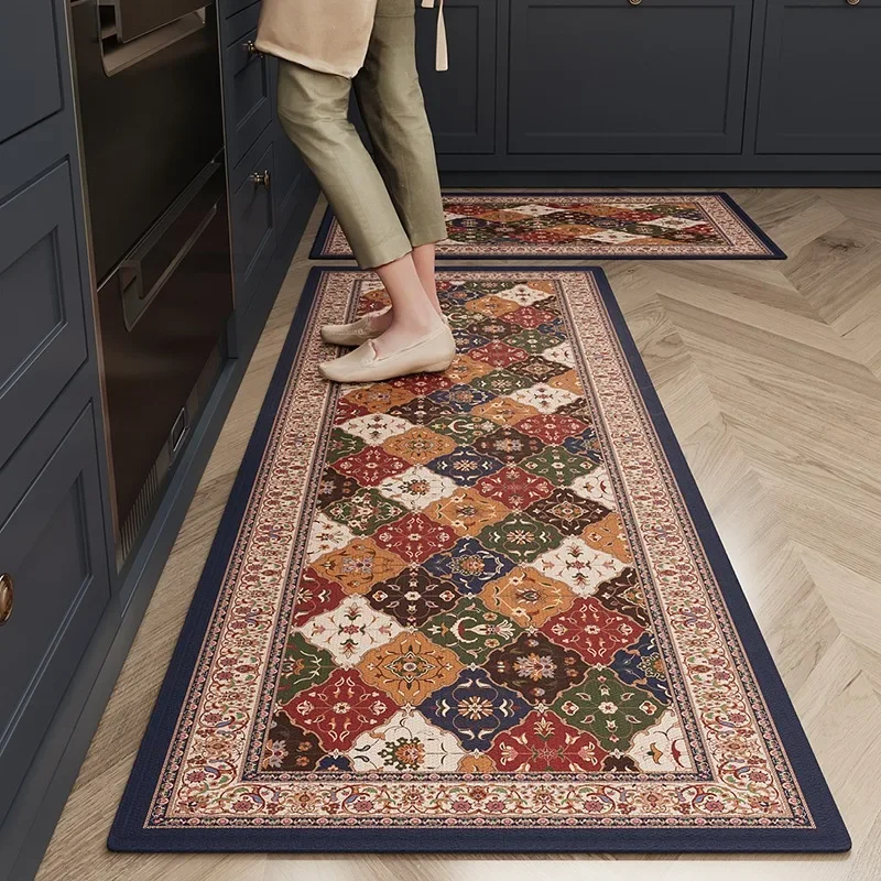 Kitchen Carpet Waterproof Non-slip Floor Mat Pvc Leather Oil-proof Foot Mats Long Rug American Retro Bohemian Style Carpets
Kitchen Carpet Waterproof Non-slip Floor Mat Pvc Leather Oil-proof Foot Mats Long Rug American Retro Bohemian Style Carpets
