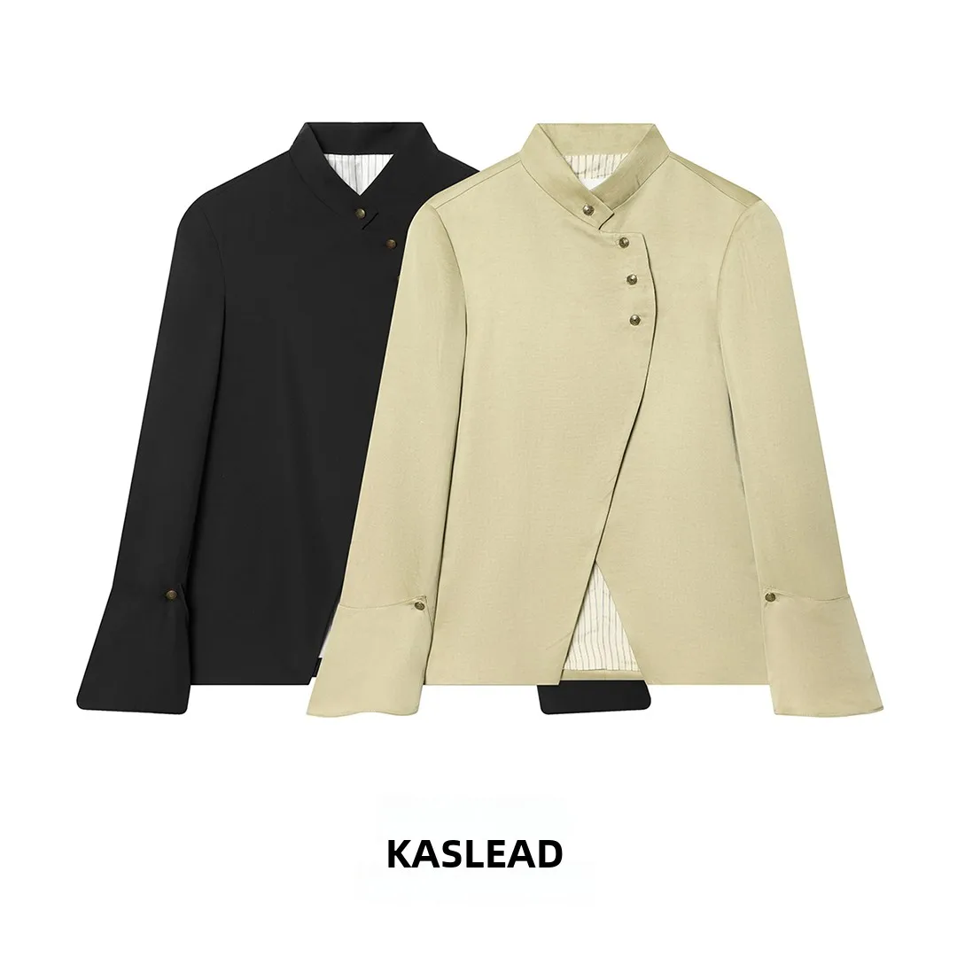 KASLEAD Fashionable Women's Suit Jacket Half High Collar Multi-Layer Decoration 2026 Spring Season Polyester Fiber Long Sleeve
KASLEAD Fashionable Women's Suit Jacket Half High Collar Multi-Layer Decoration 2026 Spring Season Polyester Fiber Long Sleeve