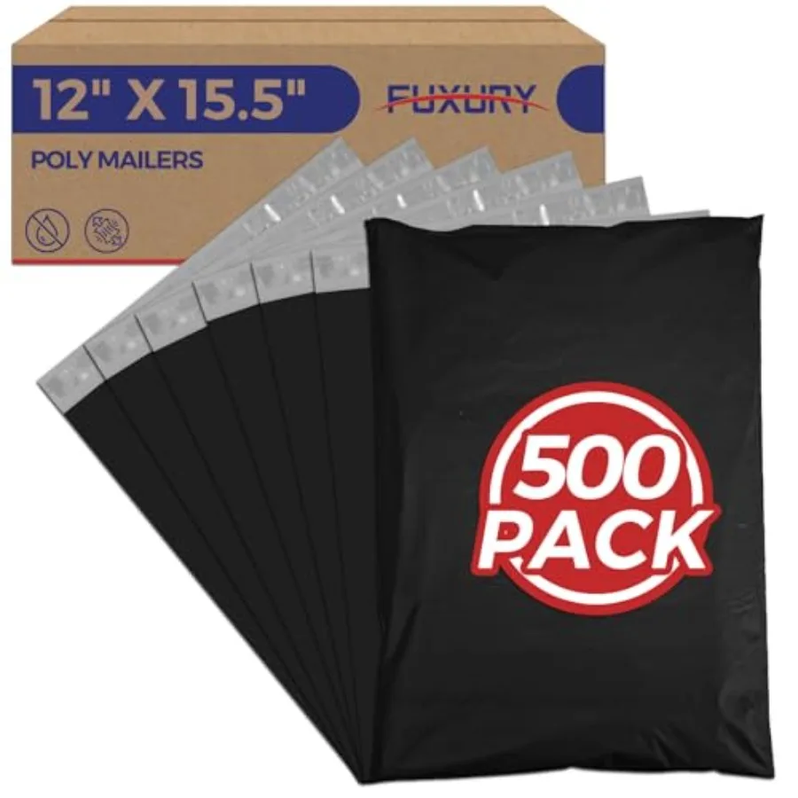 500 Pcs 12x15.5" Poly Mailers Shipping Bags Bulk for Clothing Strong Adhesive Sealing Waterproof Tear-resistant Postal Mailing
500 Pcs 12x15.5" Poly Mailers Shipping Bags Bulk for Clothing Strong Adhesive Sealing Waterproof Tear-resistant Postal Mailing