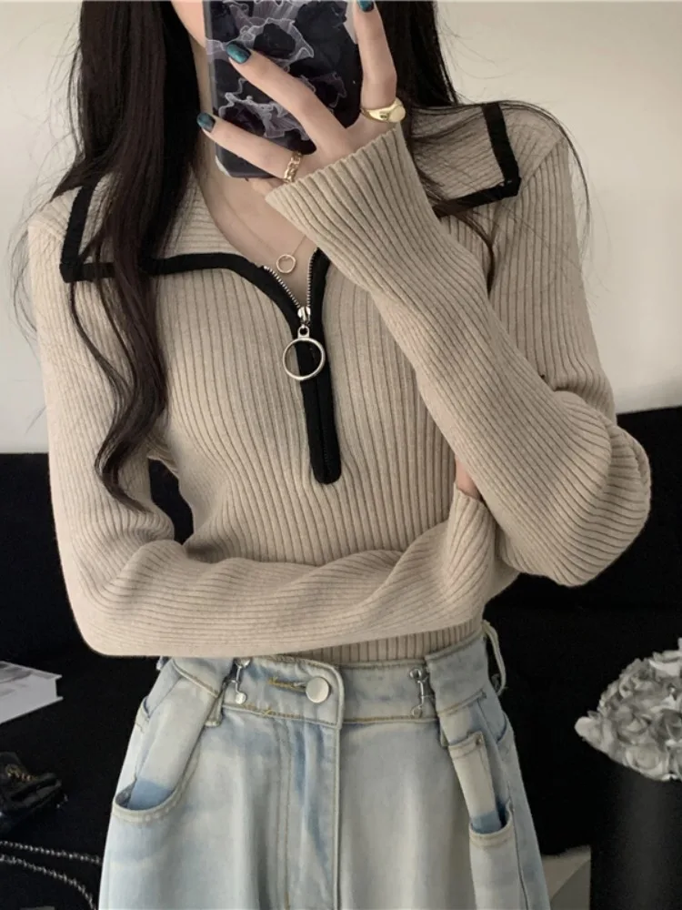 American Sle Long Sve Ne Knitted Sweater Women's Spring Winter 2026 New High-End f Zip Inner Wear Top
American Sle Long Sve Ne Knitted Sweater Women's Spring Winter 2026 New High-End f Zip Inner Wear Top