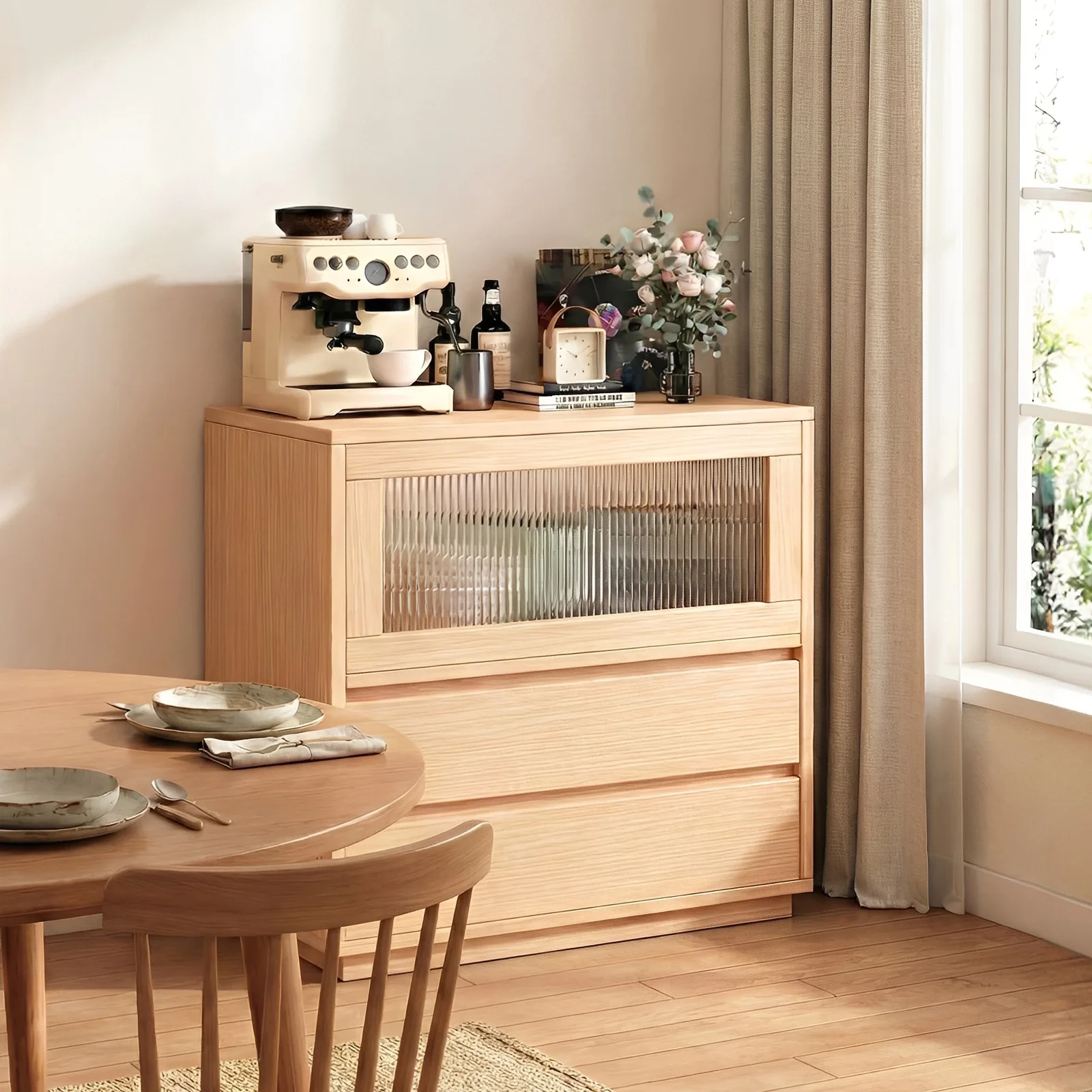 Small apartment living room integrated storage kitchen combined cabinet
Small apartment living room integrated storage kitchen combined cabinet
