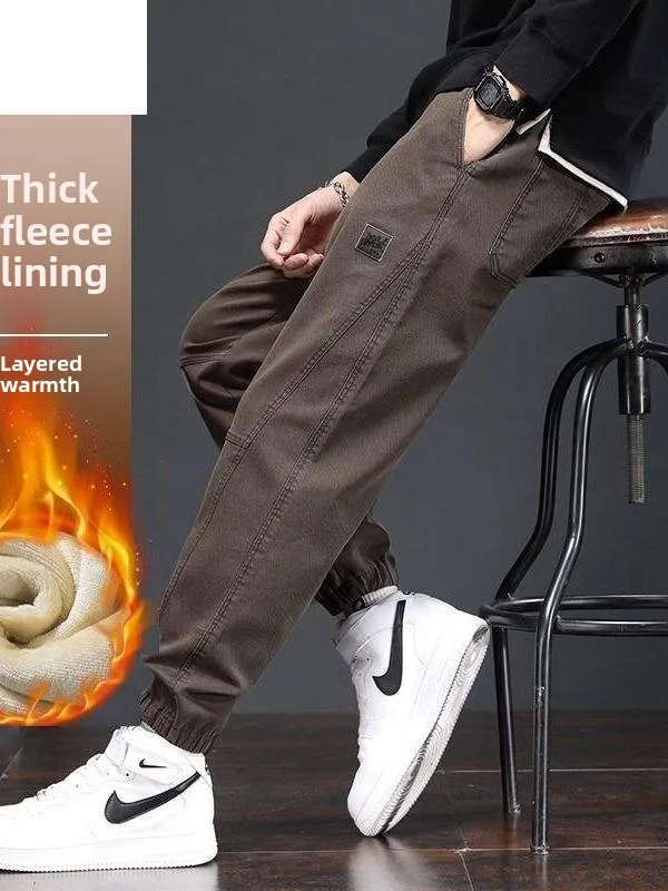 Мужские повседневные брюки Thiened на подкладке, свободные осенне-зимние теплые брюки, модная рабочая одежда с манжетами, брюки Ci Walk
Мужские повседневные брюки Thiened на подкладке, свободные осенне-зимние теплые брюки, модная рабочая одежда с манжетами, брюки Ci Walk