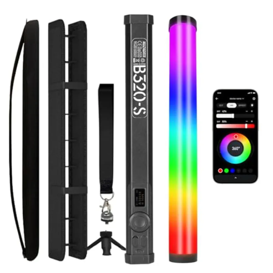 Светодиодная RGB-лампа 5200 мАч, магнитная ручная фонарь-палка 360° ° Полноцветная светодиодная видеосветодиодная лампа-палка 2500K-9900K, 21 режим, CRI 96+ для S
Светодиодная RGB-лампа 5200 мАч, магнитная ручная фонарь-палка 360° ° Полноцветная светодиодная видеосветодиодная лампа-палка 2500K-9900K, 21 режим, CRI 96+ для S