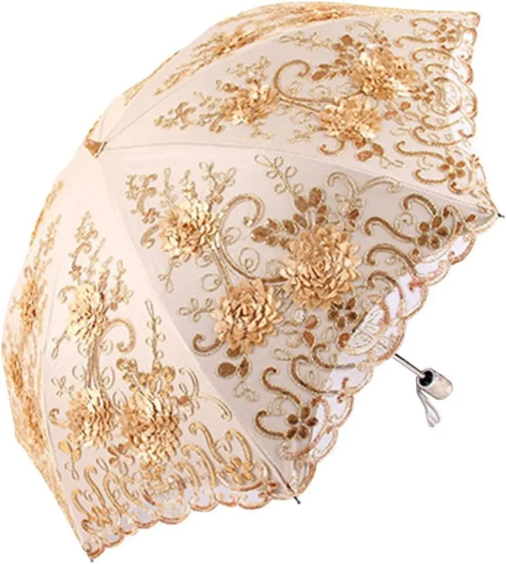 Vintage Lace UV Sun Parasol Folding 3D Flower Embroidery Umbrella
Vintage Lace UV Sun Parasol Folding 3D Flower Embroidery Umbrella