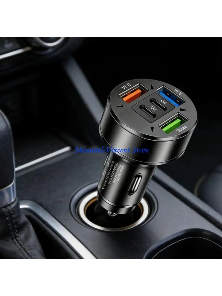 A70F Multi Port USB Car Chargers With LED Screen Displays Fast Charging
A70F Multi Port USB Car Chargers With LED Screen Displays Fast Charging