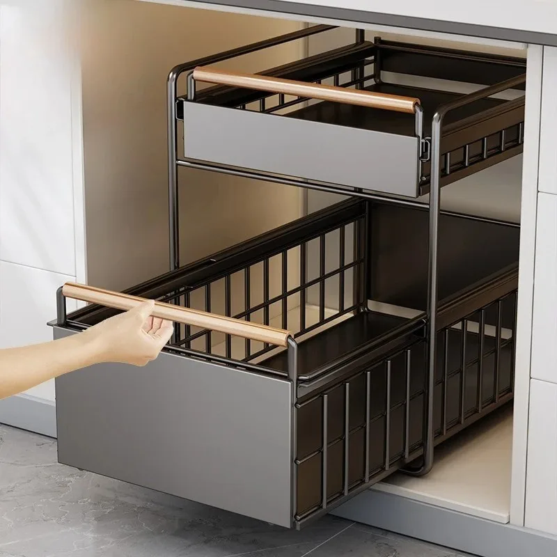 Pull-Out Kitchen Sink Organizer, Multi-Functional Under Sink Storage Rack for Dishes,Cabinet Layered Pull-Out Basket
Pull-Out Kitchen Sink Organizer, Multi-Functional Under Sink Storage Rack for Dishes,Cabinet Layered Pull-Out Basket