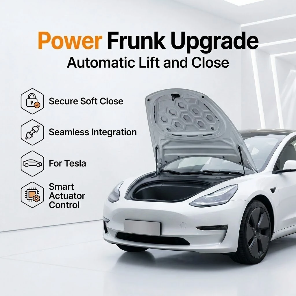 Auto Electric Frunk Lift Kit Soft Close Front Trunk Upgrade for Tesla Model 3 Y S X Model Y Juniper 2016-2026 Car Mod Parts
Auto Electric Frunk Lift Kit Soft Close Front Trunk Upgrade for Tesla Model 3 Y S X Model Y Juniper 2016-2026 Car Mod Parts