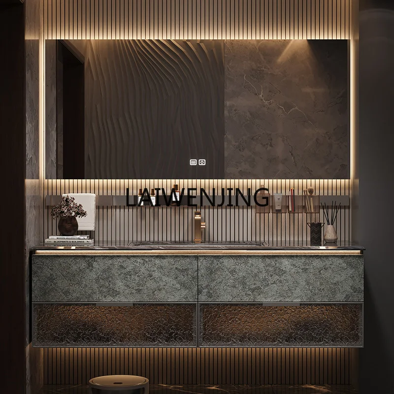 MJY Italian bathroom cabinet combination high-end washstand luxury stone hand washbasin cabinet customization
MJY Italian bathroom cabinet combination high-end washstand luxury stone hand washbasin cabinet customization