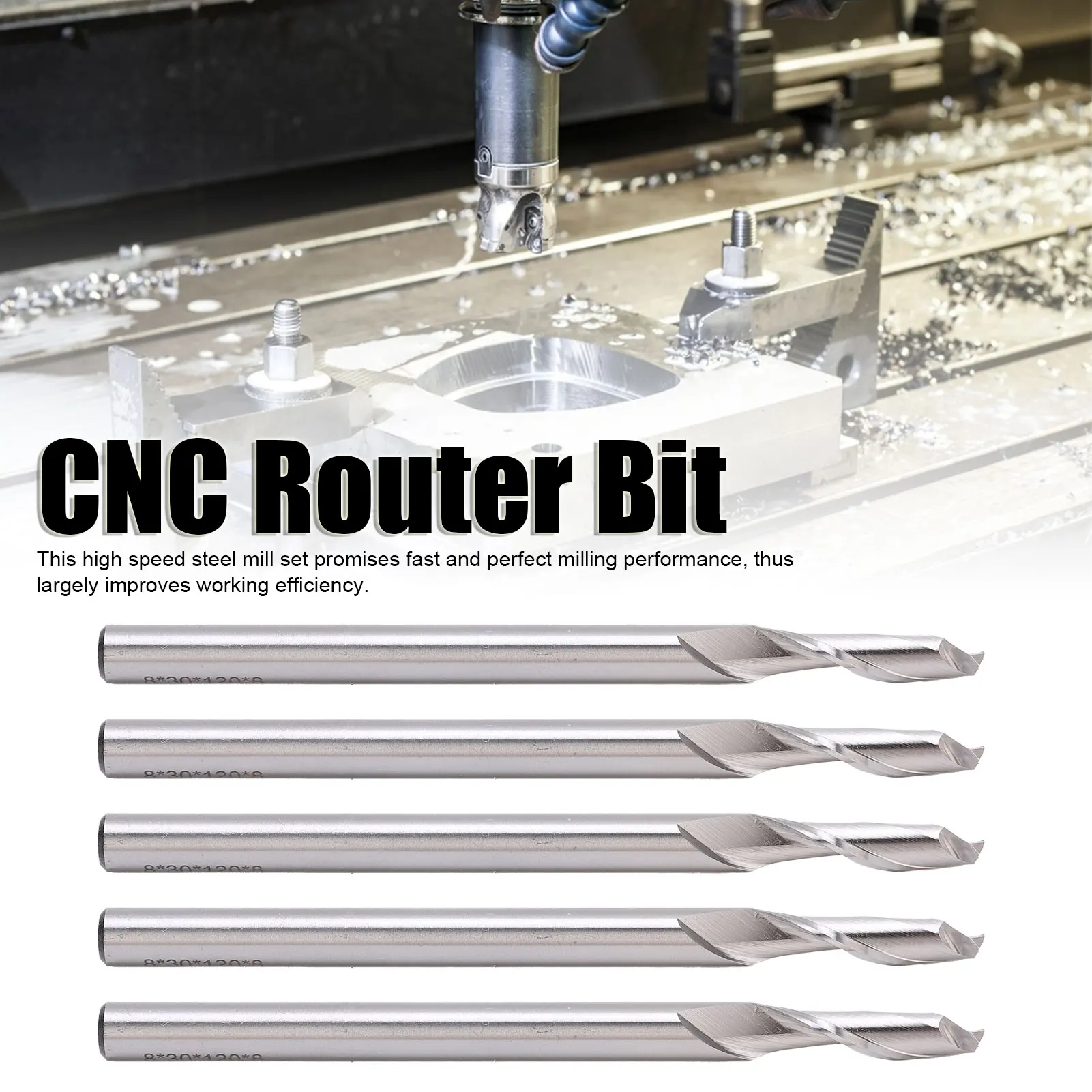 High‑Speed Steel Mill Single Flute Spiral End Mill CNC Router Bit Engraving Tool CNC Router Bit High‑Speed Steel Mill
High‑Speed Steel Mill Single Flute Spiral End Mill CNC Router Bit Engraving Tool CNC Router Bit High‑Speed Steel Mill