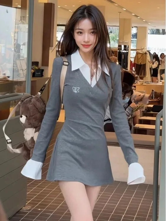 Early Autumn Women's Slimming Long Dress Korean Style Sweet And Spicy Shirt Collar Base Layer Dress Cotton High Waist Skirt
Early Autumn Women's Slimming Long Dress Korean Style Sweet And Spicy Shirt Collar Base Layer Dress Cotton High Waist Skirt