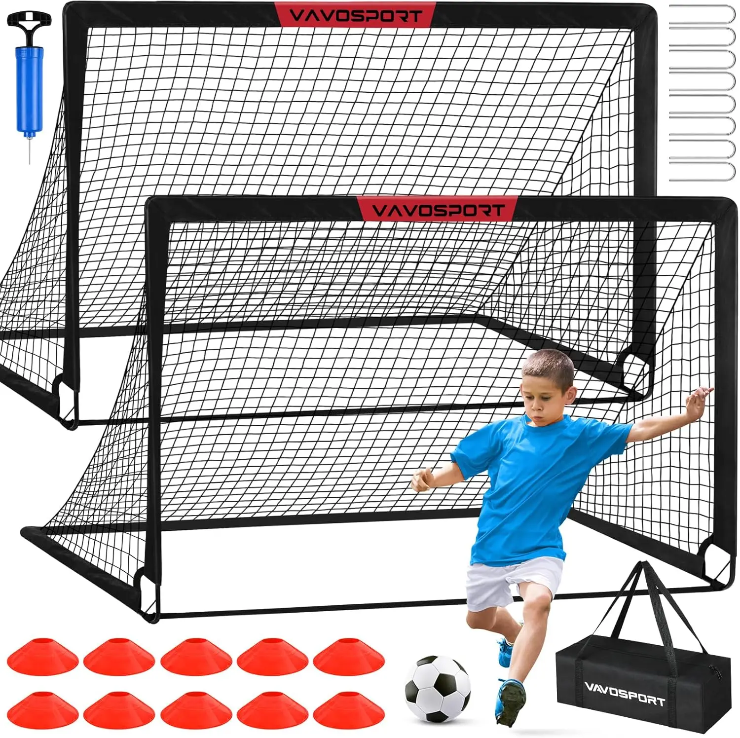 Kids Soccer Goals Set with Ball and Cones for Backyard Practice, Portable Pop Up Soccer Net for Toddler Youth Outdoor Games
Kids Soccer Goals Set with Ball and Cones for Backyard Practice, Portable Pop Up Soccer Net for Toddler Youth Outdoor Games