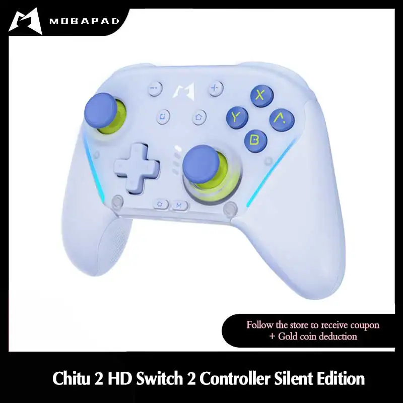 MOBAPAD CHITU 2 HD Silent Edition Wireless Game Controller,Gamepad with TMR Glide Joystick for for Switch 1/2 PC Windows
MOBAPAD CHITU 2 HD Silent Edition Wireless Game Controller,Gamepad with TMR Glide Joystick for for Switch 1/2 PC Windows