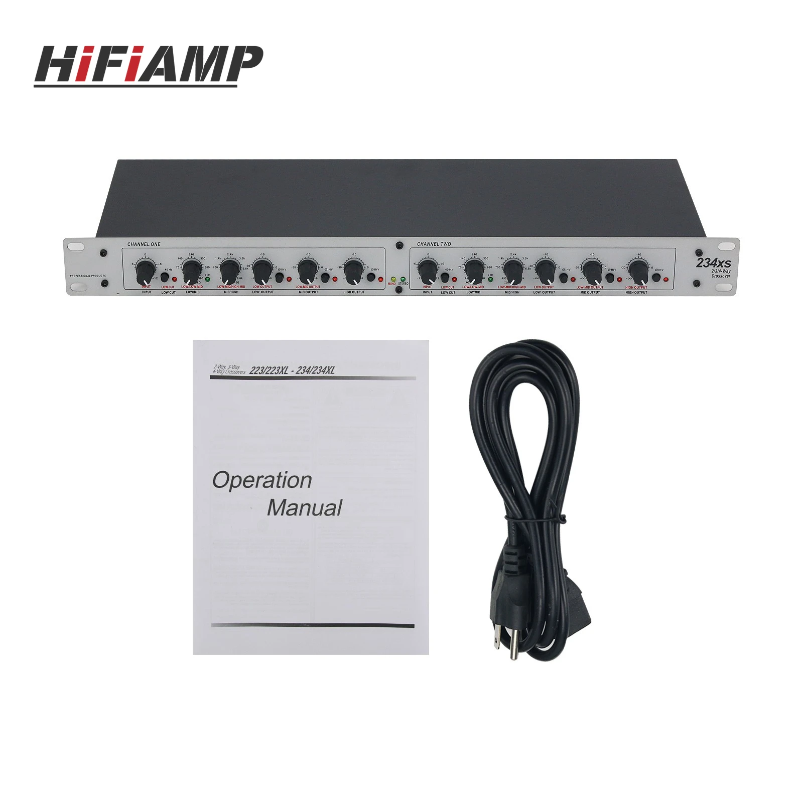 HiFiAMP 234XS Crossover Stereo 2-Way/3-Way Electronic Crossover Mono 4-Way Audio Crossover Device for DBX
HiFiAMP 234XS Crossover Stereo 2-Way/3-Way Electronic Crossover Mono 4-Way Audio Crossover Device for DBX