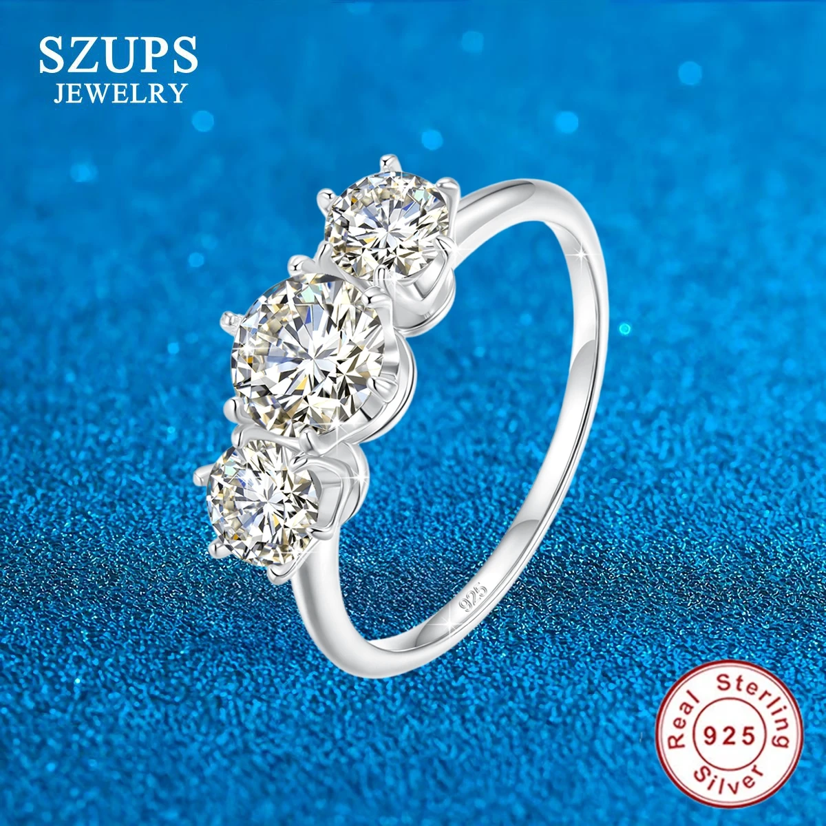 1ct Main Stone Moissanite Rings for Women 925 Sterling Silver Three Stone Ring 18K Gold Plated Engagement Wedding Band Jewelry
1ct Main Stone Moissanite Rings for Women 925 Sterling Silver Three Stone Ring 18K Gold Plated Engagement Wedding Band Jewelry
