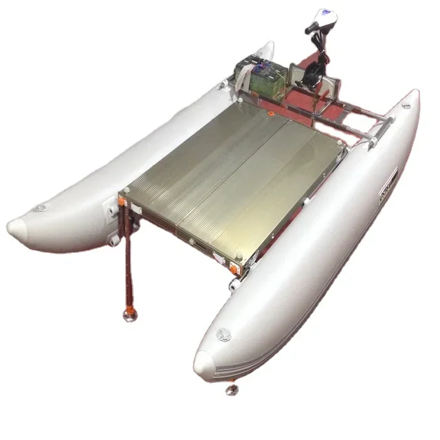 Inflatable pontoon for fishing platform with accessories
Inflatable pontoon for fishing platform with accessories