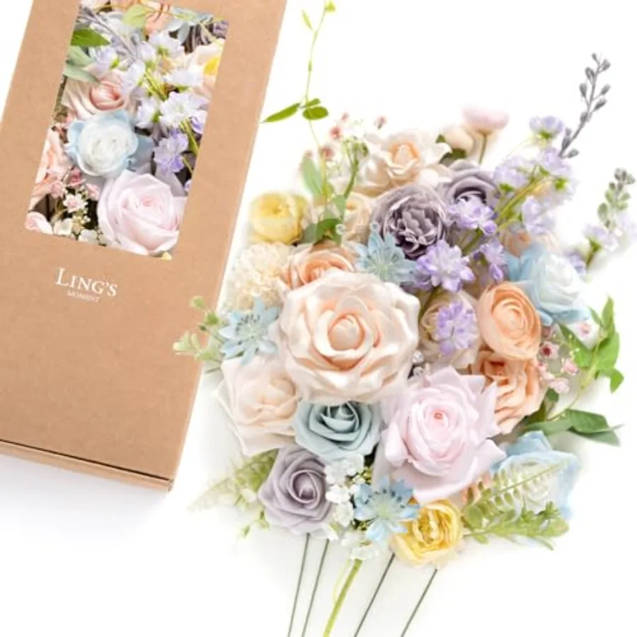 Fake Flowers Box, Faux Artificial Greenery Stems Foam Roses Gardenia Silk Ranunculus Fabic Flower for Centerpieces Bouquet Wedd
Fake Flowers Box, Faux Artificial Greenery Stems Foam Roses Gardenia Silk Ranunculus Fabic Flower for Centerpieces Bouquet Wedd