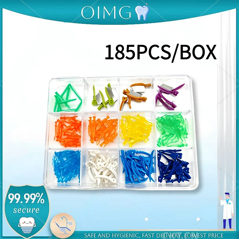 Dentist Restoration Tools, Assorted Sizes Polypropylene Matrix Bands Interproximal Wedges Kit
Dentist Restoration Tools, Assorted Sizes Polypropylene Matrix Bands Interproximal Wedges Kit