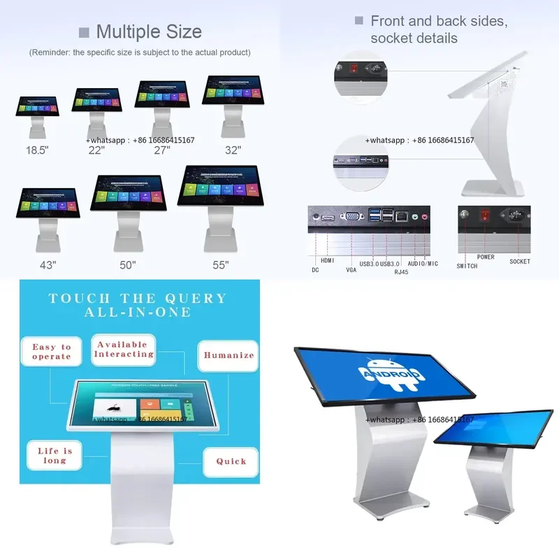 Shopping Mall 27/32/43/49/55/65 Inch All In One Self Service Information Digital Touch Screen Kiosk With K Base For
Shopping Mall 27/32/43/49/55/65 Inch All In One Self Service Information Digital Touch Screen Kiosk With K Base For