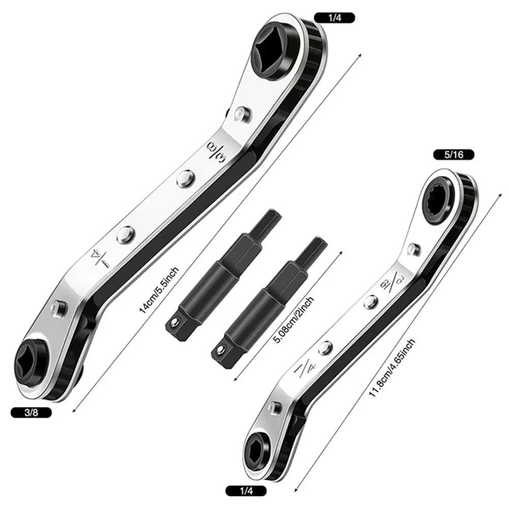 2Pcs/Set Ratchet Wrench 2 Inch Hexagon Bit Adapter Manual Wrench Tool Air Condition Refrigeration Valve For Repair/compatible
2Pcs/Set Ratchet Wrench 2 Inch Hexagon Bit Adapter Manual Wrench Tool Air Condition Refrigeration Valve For Repair/compatible