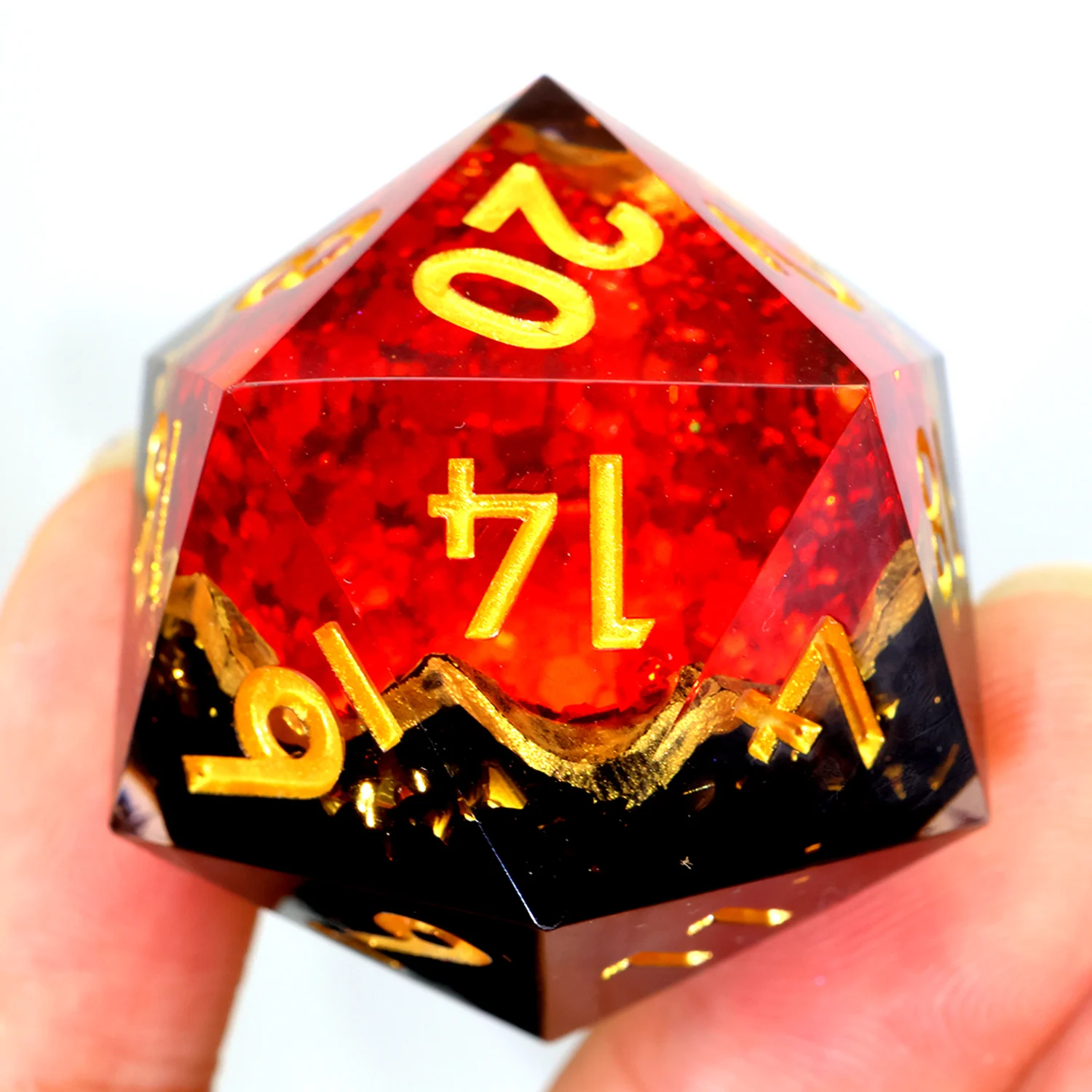 33MM Polyhedral D20,RPG Chonk D20 Dice,Red Geode Dice For Board Games Role Playing Table Game Sharp Edge DND D20 Dice-G3
33MM Polyhedral D20,RPG Chonk D20 Dice,Red Geode Dice For Board Games Role Playing Table Game Sharp Edge DND D20 Dice-G3
