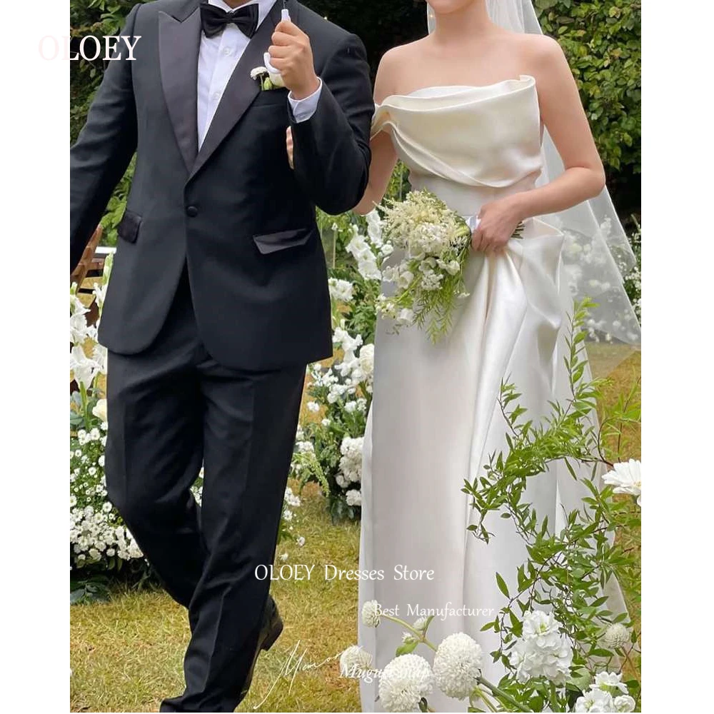 OLOEY Korea A Line Soft Satin Wedding Dresses Photo shoot Strapless Floor Length Corset Back Bridal Gowns Elegant Custom Made
OLOEY Korea A Line Soft Satin Wedding Dresses Photo shoot Strapless Floor Length Corset Back Bridal Gowns Elegant Custom Made