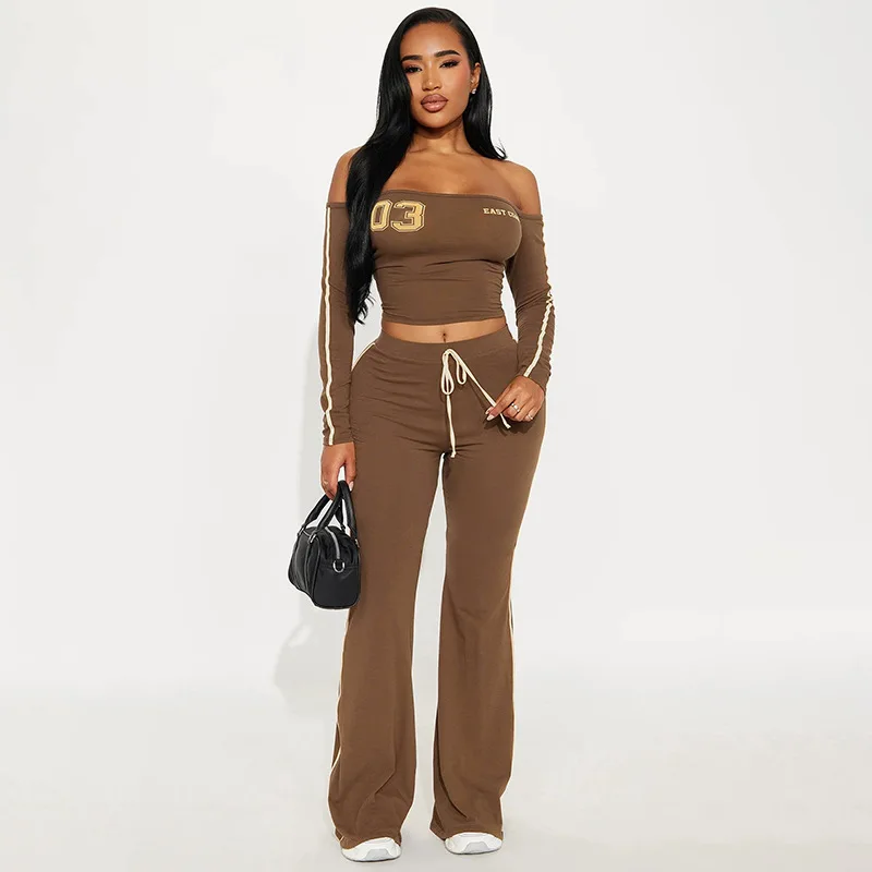 STYLISH LADY Letter Number Printed Fitness 2 Piece Set Women Long Sleeve Crop Top and Wide Leg Pant Sets Sports Tracksuits
STYLISH LADY Letter Number Printed Fitness 2 Piece Set Women Long Sleeve Crop Top and Wide Leg Pant Sets Sports Tracksuits